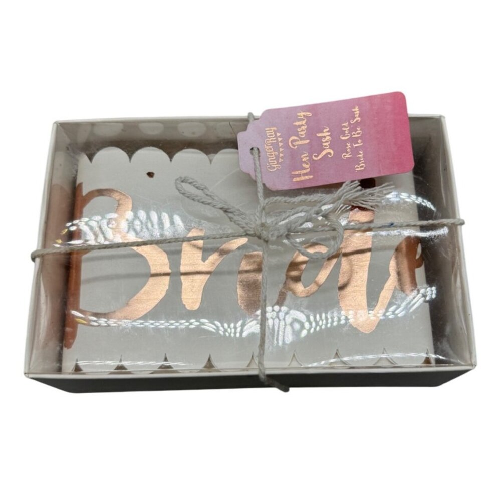 Ginger Ray Hen Party Sash Rose Gold Bride to Be Sash READ